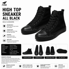High top sneaker all black High top sneaker all black